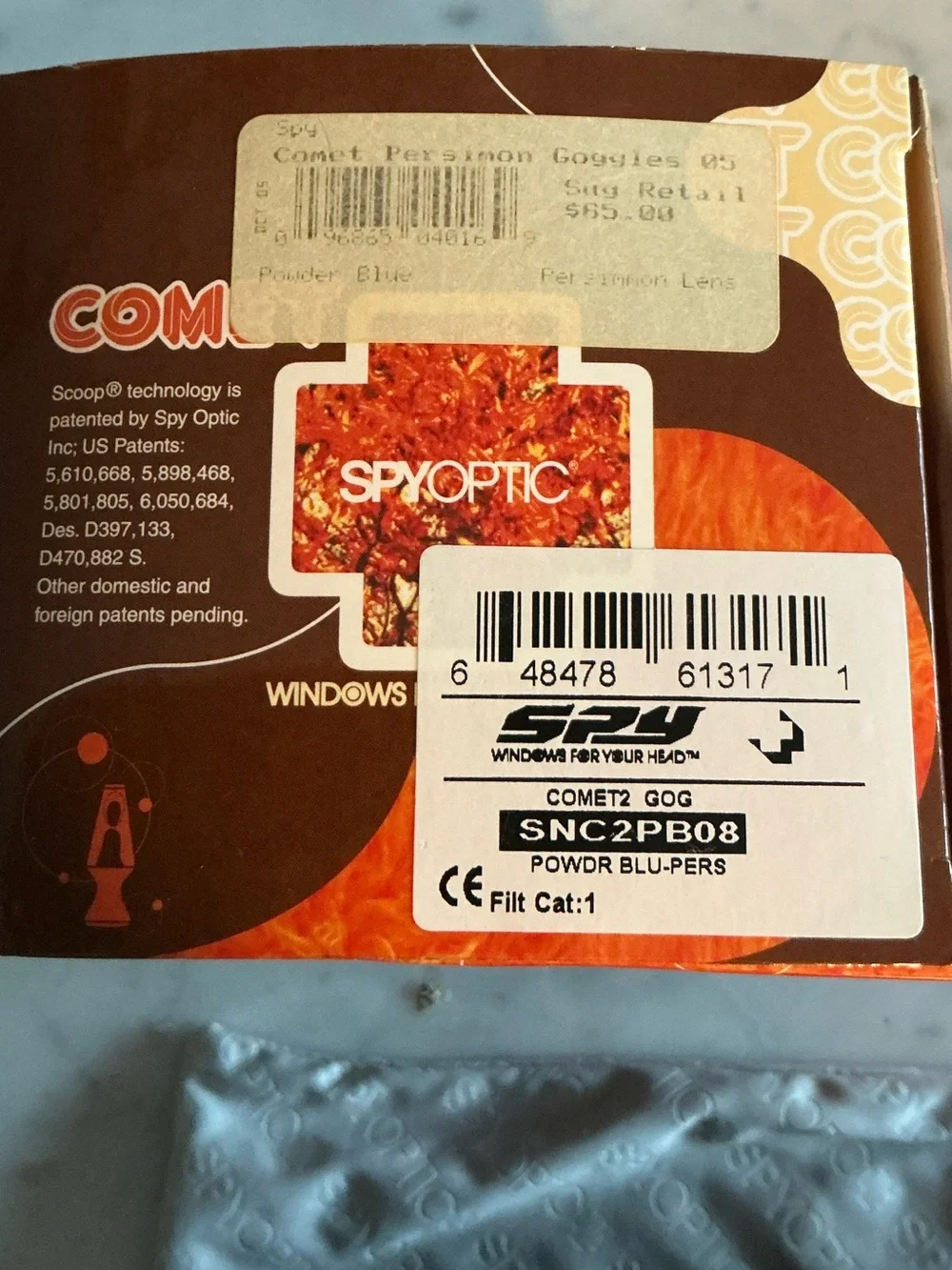 SPY snow goggle
